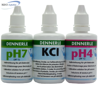 EichSet Dennerle pH4, pH7, KCL je 50 ml